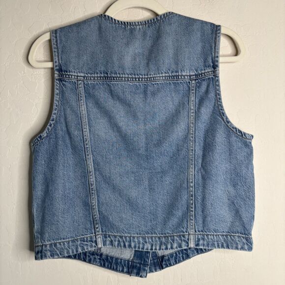 Madewell Cropped Airy Denim Vest - Picture 7 of 7